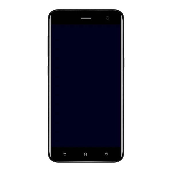 Slimme telefoon. Realistische GSM Smartphone met leeg scherm geïsoleerd op de achtergrond. Vectorillustratie voor afdrukken en web-element. — Stockvector