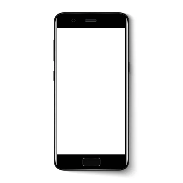 スマート フォン。現実的な携帯電話の背景に分離された空白の画面を持つスマート フォン。印刷と web の要素のベクトル図. ストックイラスト