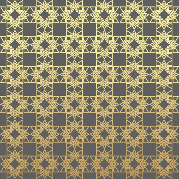 Векторный современный геометрический узор шестиугольник, абстрактный геометрический фон, модная печать, монохромная ретро-текстура, восточный дизайн рисунков — стоковый вектор