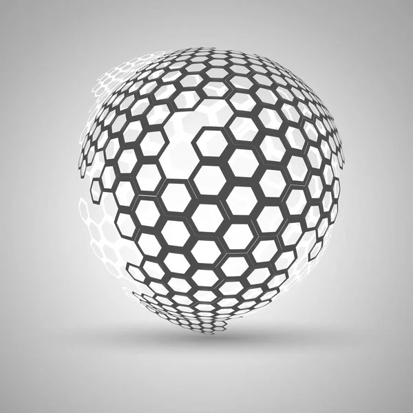 Icône nid d'abeille fond abstrait hexagone — Photo