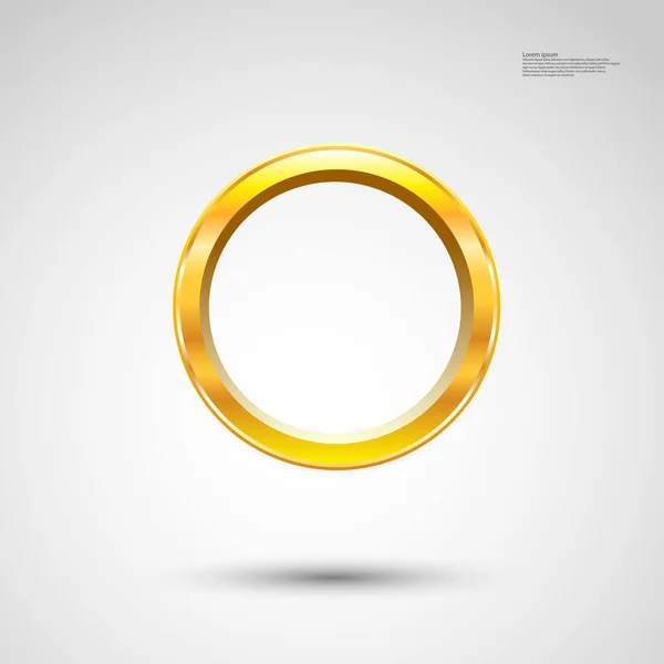 Objeto isolado anel de ouro no fundo branco — Fotografia de Stock