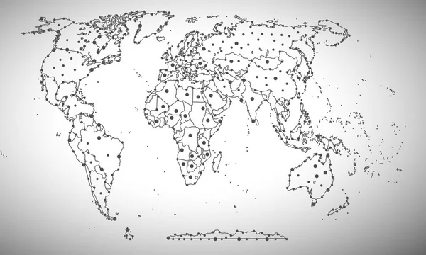 Mapa resumen político del mundo — Vector de stock