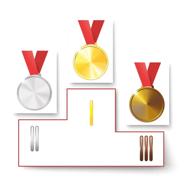 Medal isolated object on background — Stock Vector