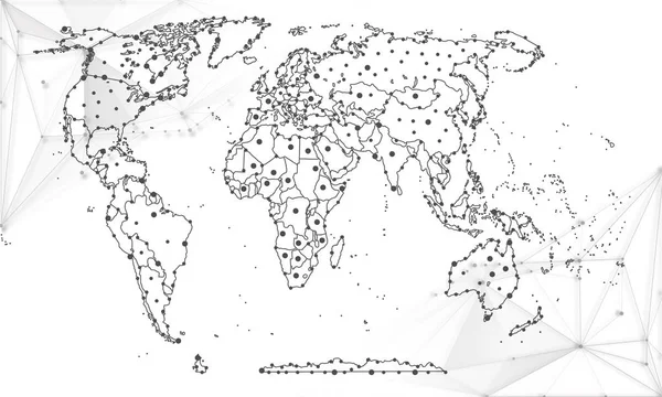 Mapa polityczny abstrakt świata — Wektor stockowy