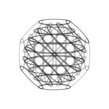 Vektör çizim tasarım çiçek soyut stil moleküler yapısı