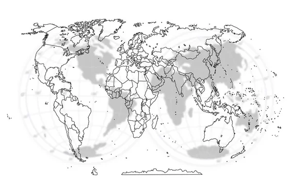 Mapa resumen político del mundo — Archivo Imágenes Vectoriales