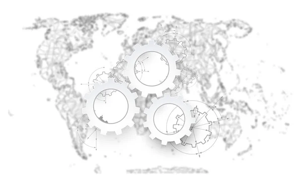 Mapa polityczny abstrakt świata — Wektor stockowy