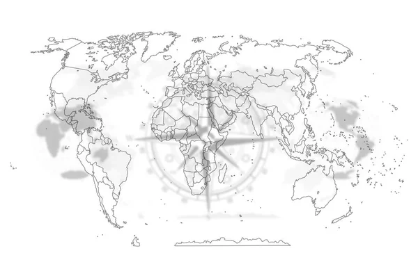 Mapa polityczny abstrakt świata — Wektor stockowy