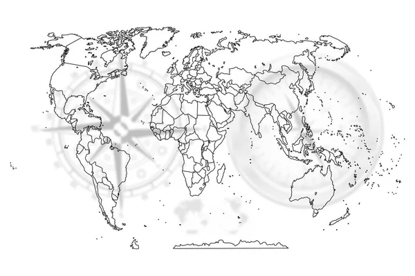 Mapa polityczny abstrakt świata — Wektor stockowy