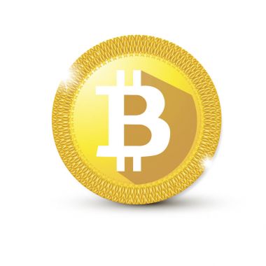 Blok zinciri bitcoin etiket web veya baskı için. Bitcoin Kripto Döviz Alım blockchain düz renkli bir üçgen arka plan.