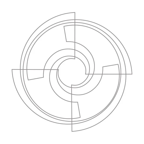 Ilustrace piktogram vektorové ikony vrtule. Jednoduché Béčko. — Stockový vektor