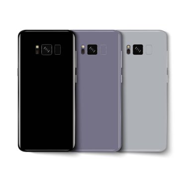 Beyaz arkaplanda siyah akıllı telefon