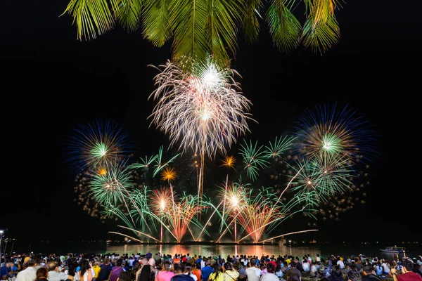 Pattaya Thailand November 2019 Feuerwerk Und Vorführung Des Internationalen Pattaya — Stockfoto