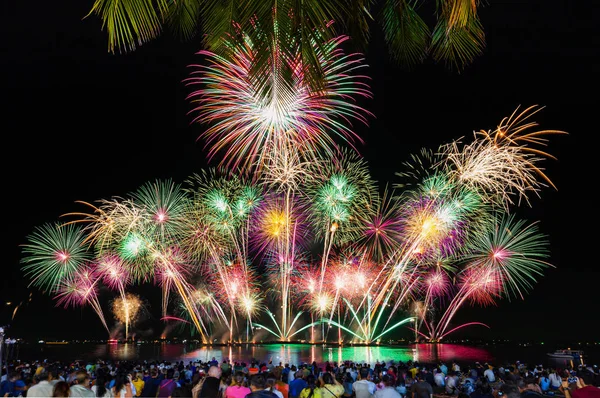 Pattaya Thailand November 2019 Feuerwerk Und Vorführung Des Internationalen Pattaya — Stockfoto