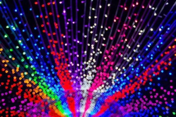 背景のための夜のブリュリーLed光トンネル — ストック写真