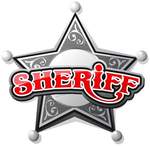 Ezüst sheriff star — Stock Vector