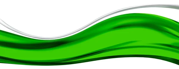 Dekorativt Abstrakt Element Grønt Hvid Baggrund - Stock-foto