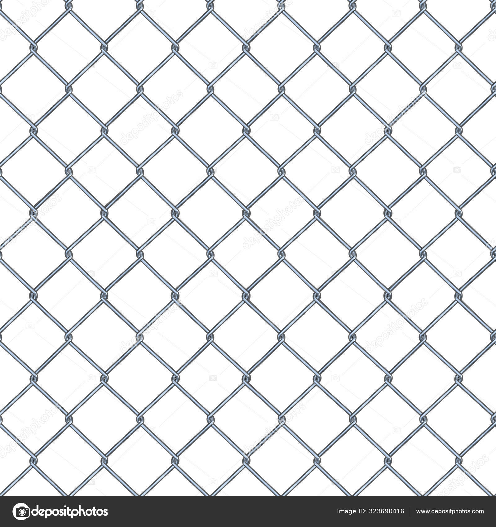 Seamless Texture Steel Mesh Netting White Background Illustration