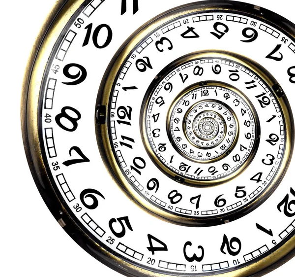 Infinite Time Spiral Made Twisted Watch Face — Stock Photo, Image