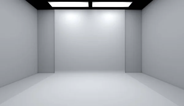 Απόδοση Πρότυπο Mockup Ρεαλιστική Γκρι Στούντιο Δωμάτιο Κενό Χώρο Λευκό — Φωτογραφία Αρχείου