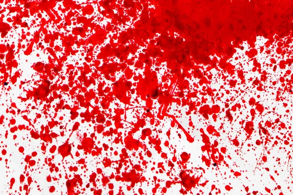Kırmızı mürekkep lekeleri, kan, beyaz arkaplan rengine dokuma fikri..