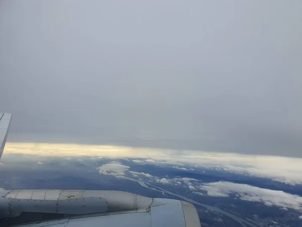 Cubierta Del Motor Una Aeronave Cielo — Foto de Stock