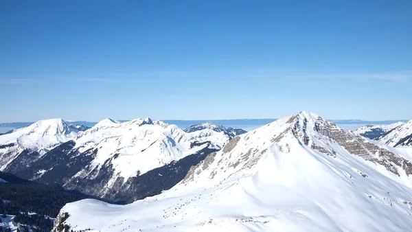 Franska Alperna Vintern Frankrike — Stockfoto