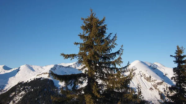 Francia Alpok Télen Franciaország — Stock Fotó