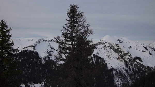 Francia Alpok Télen Franciaország — Stock Fotó