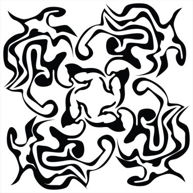 Sorunsuz Siyah Mermer doku, dekoratif girdap Şablonlar.