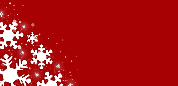 Banner de Navidad con nieve, copos de nieve. Copiar espacio . —  Fotos de Stock