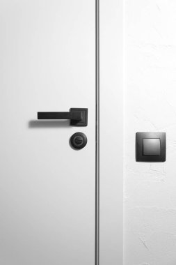 Evin içindeki beyaz ana giriş kapısı. .