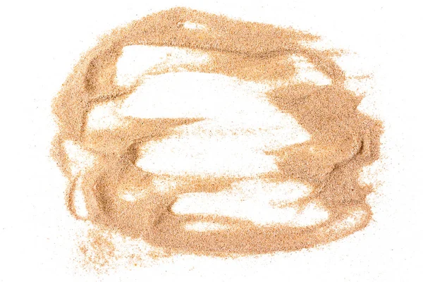 Macchie di sabbia marina isolate su sfondo bianco . — Foto Stock