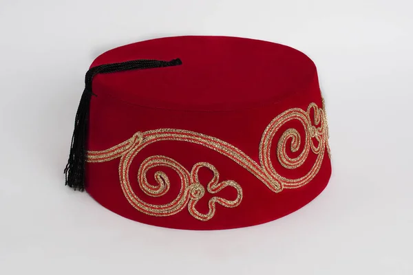 赤いベルベットの国立の頭飾り — ストック写真