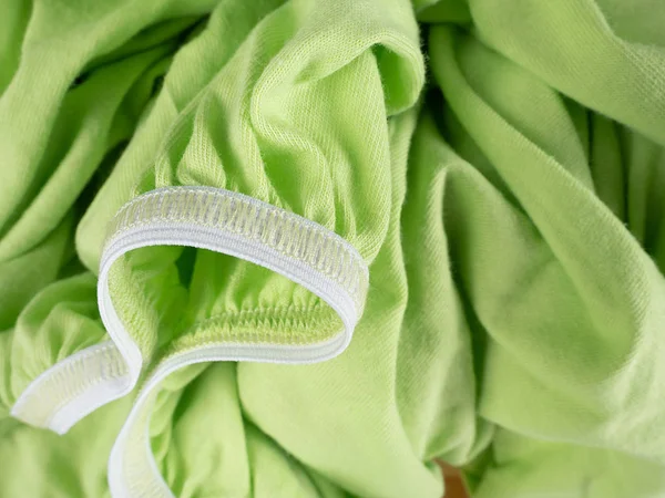 Closeup Elastic Band Green Sheet — Stock Photo, Image