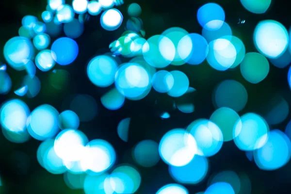 Blu neon astratto sfondo con bokeh sfocato luci sfocate — Foto Stock