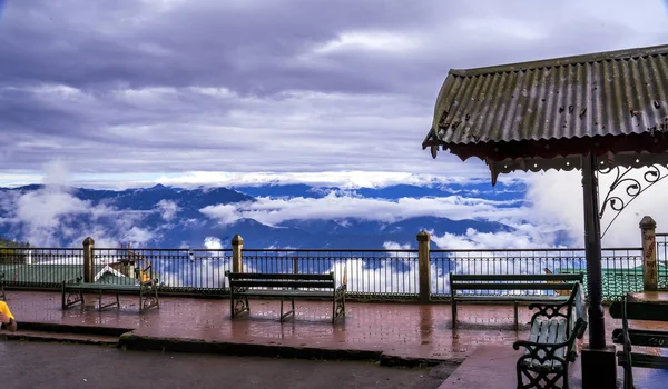 Esta Una Foto Paisaje Pueblo Distrito Darjeeling Con Una Gran — Foto de Stock