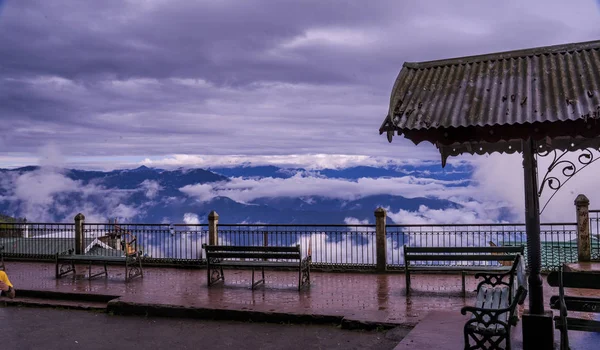 Esta Una Foto Paisaje Pueblo Distrito Darjeeling Con Una Gran — Foto de Stock