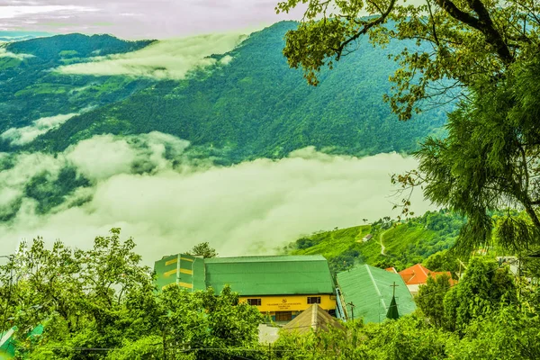 Questa Una Foto Paesaggio Villaggio Nel Distretto Darjeeling Con Una — Foto Stock