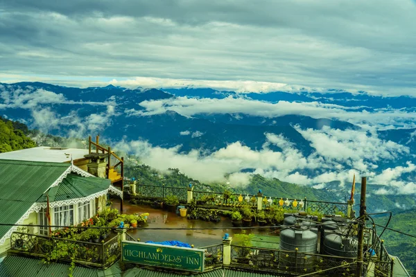 Questa Una Foto Paesaggio Villaggio Nel Distretto Darjeeling Con Una — Foto Stock