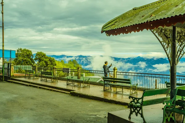 Esta Una Foto Paisaje Pueblo Distrito Darjeeling Con Una Gran — Foto de Stock