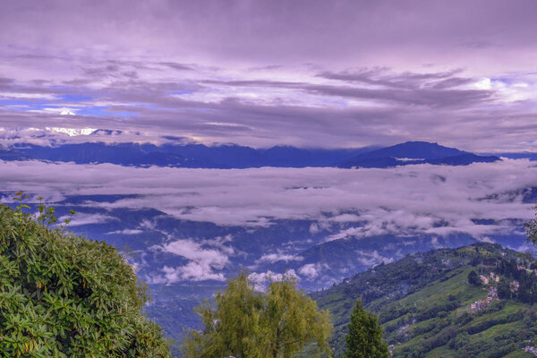 This is a landscape photo of a village in Darjeeling district with a great view of nature and weather of Darjeeling in this rainy season.