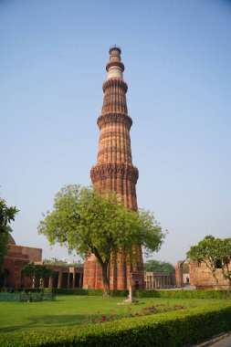 Qutub Minar Kulesi, Yeni Delhi, Hindistan. Unesco Dünya Mirası