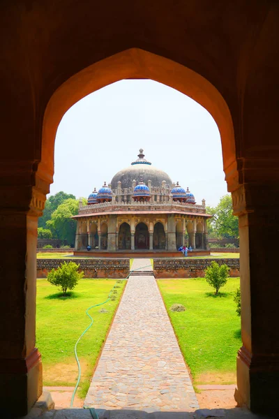 Delhi / Inde - 01 mai 2019 : La tombe de Humayun est la tombe de l'empereur moghol Humayun à Delhi, en Inde . — Photo