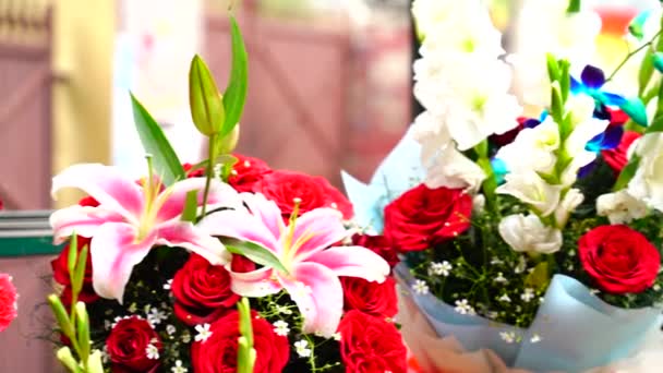 Beautiful Flower Swaying Close Seup Background India — стоковое видео