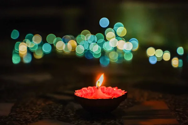 Deepawali a fények hindu fesztiválja. — Stock Fotó