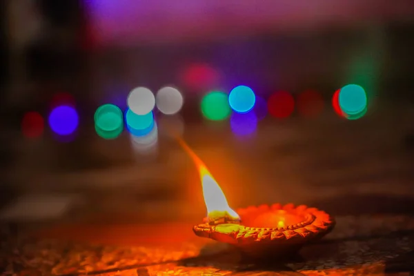 Deepawali a fények hindu fesztiválja. — Stock Fotó