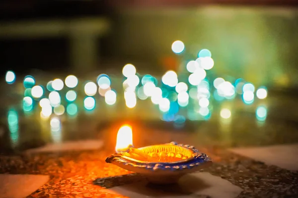 Deepawali a fények hindu fesztiválja. — Stock Fotó