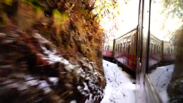 Ferrovia Kalkashimla Una Ferrovia Scartamento Ridotto Nel Nord Dell India — Video Stock
