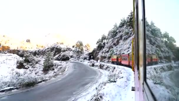 Die Kalkashimla Bahn Ist Eine Schmalspur Bahn Nordindien Die Quert — Stockvideo